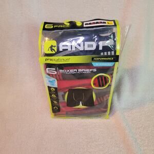 AND1 Men's High Performance Compression Boxer Briefs Active Underwear (6 Pack) L